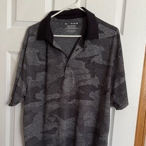 Under Armour Men's Gray Camo Polo Shirt
